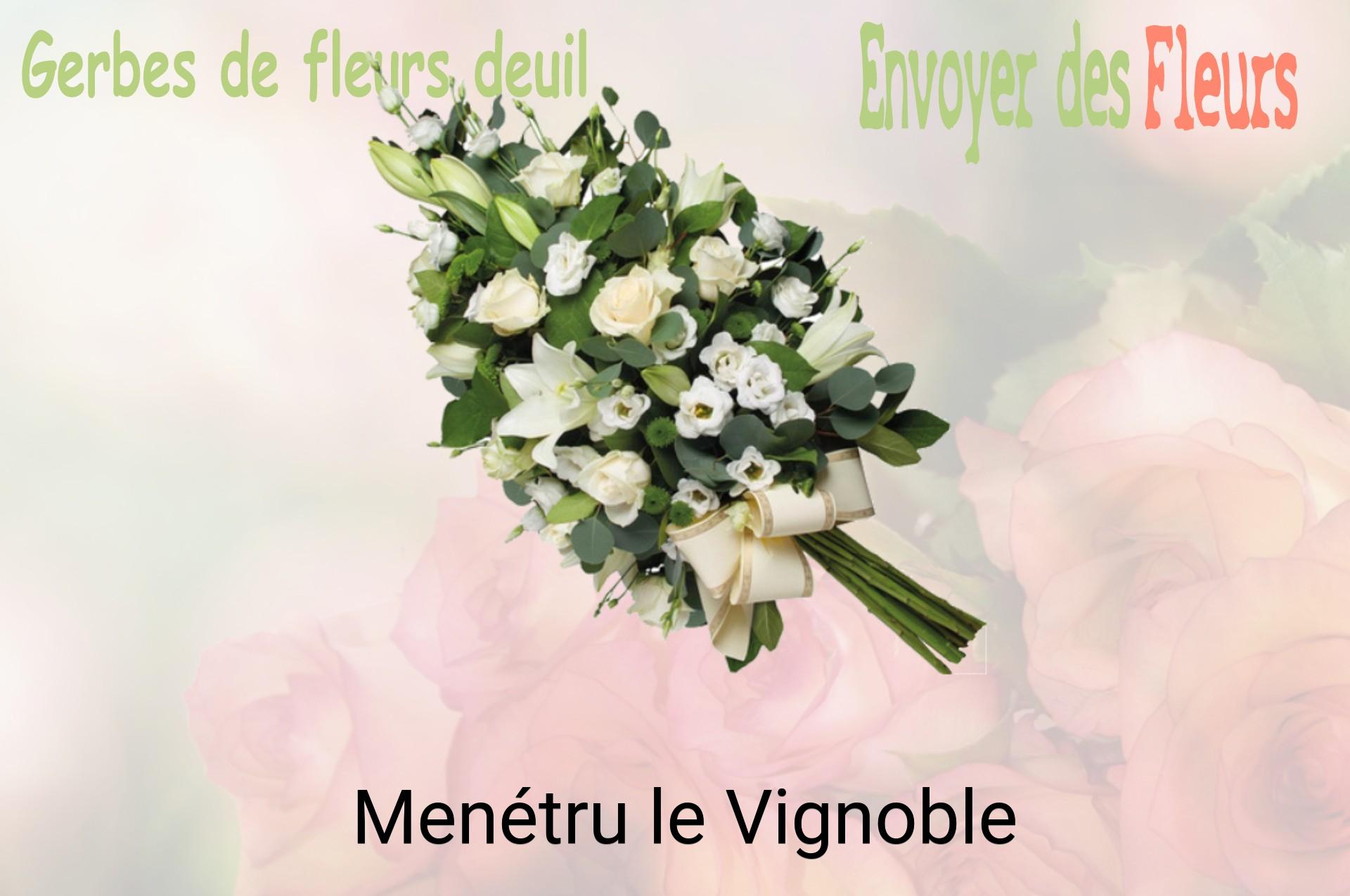Gerbe de fleurs de deuil livrée à Menétru-le-Vignoble